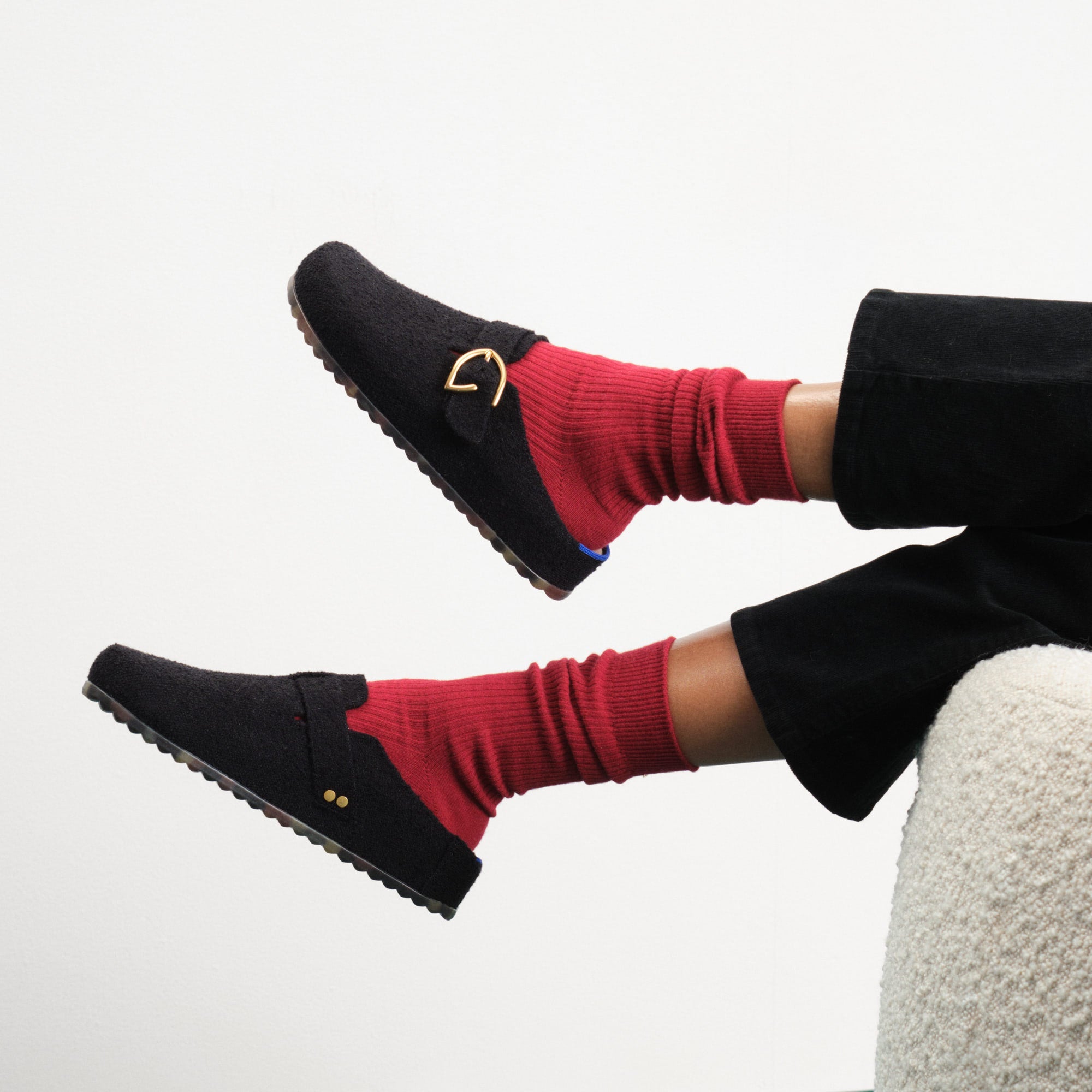 The Buckle Clog - Soft Black Boucl?? - Image 3