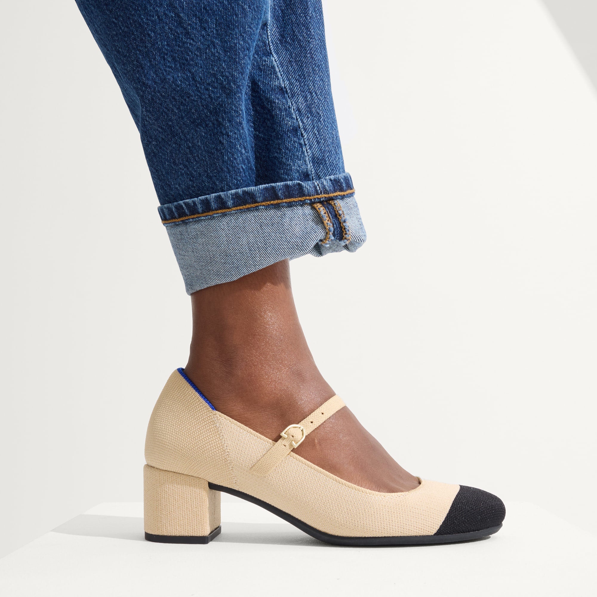 The Mary Jane Heel - Cream Captoe - Image 10