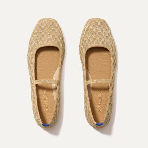The Max Square Mary Jane - Golden Sun Basketweave