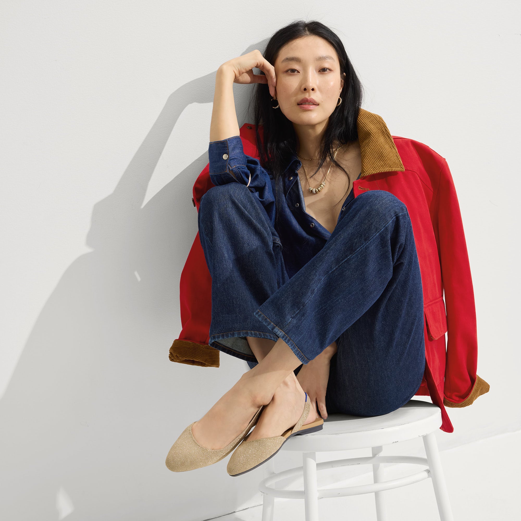 The Almond Slingback - Metallic Prosecco - Image 3